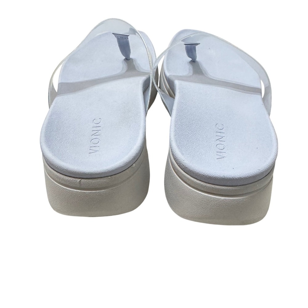 Vionic Luminous Platform Thong Sandals 9 Blue Excellent Orthotic Casual - Picture 8 of 10